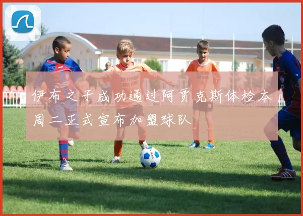 伊布之子成功通过阿贾克斯体检本周二正式宣布加盟球队